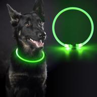 led dog collars - usb rechargeable, safety light up collar for 🐾 dogs: adjustable, high visibility, ensures nighttime safety for large, medium & small breeds logo