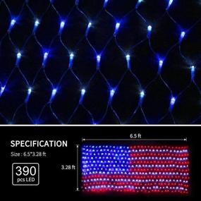 img 2 attached to Twinkle Star American Flag Patriotic Lights - Super Large, Safe & Waterproof Outdoor Lighted USA Flag String for July 4th, Memorial Day, National Day!