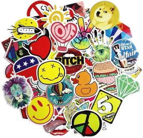 img 3 attached to 📱 Jasion Stickers 100-Pcs: PVC Decals for Water Bottles, Cars, Motorbikes, Luggages, Phone, Laptops - Waterproof and Sunlight-Proof DIY Ideals