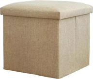 🛋️ large linen foldable storage ottoman cubes - footrest seat and storage stool by dealone logo