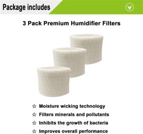 img 2 attached to Lemige 3 Pack Humidifier Wicking Filters for Honeywell HC-14 Series: HCM-6009, HCM-6011, HEV680, HEV685