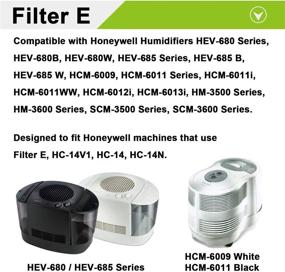 img 1 attached to Lemige 3 Pack Humidifier Wicking Filters for Honeywell HC-14 Series: HCM-6009, HCM-6011, HEV680, HEV685