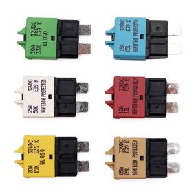 img 3 attached to 🔌 Gloaso Manual Reset Fuses Circuit Breaker: Low Profile ATC Fuse Breakers for 12V 24V DC Car Boat RV Solar - E39 5A 10A 15A 20A 25A 30A