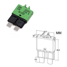 img 1 attached to 🔌 Gloaso Manual Reset Fuses Circuit Breaker: Low Profile ATC Fuse Breakers for 12V 24V DC Car Boat RV Solar - E39 5A 10A 15A 20A 25A 30A