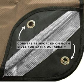 img 2 attached to 🌟 Arcturus Insulated Thermal Reflective Tarp - Heavy Duty Survival Blanket - 60"x 82". All-Weather, Reusable Emergency Blanket for Camping or Car. Thermal Barrier Blocks Infrared Signature.