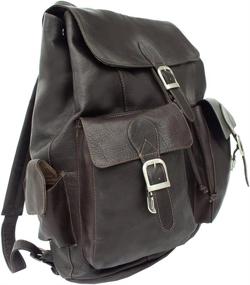 img 2 attached to Piel Leather Buckle Flap Backpack Saddle