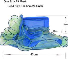 img 3 attached to 🌹 Rose Organza S037 Kentucky Fascinator Wedding Accessories for Special Occasions - Women's Special Occasion Accessories