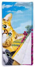 img 1 attached to Calling All Cat Lovers: Get Cozy with the Cats Selfie Super Soft Plush Cotton Beach Bath Pool Towel!