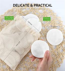 img 1 attached to 🧼 Syntus Makeup Remover Pads: 28 Pcs Reusable Bamboo Cotton Rounds with Laundry Bag - Effective Face Cleaning Wipes for All Skin Types