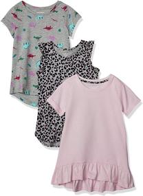 img 4 attached to 🎀 Get Your Girls' Wardrobe Ready with Amazon Essentials: 2-Pack X-Small Tops, Tees & Blouses for Beauty and Comfort