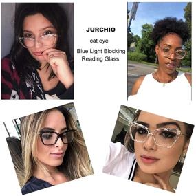 img 2 attached to 👓 Women's Cat Eye Computer Reading Glasses: Blue Light Blocking Readers, Lightweight Frame, Anti Glare Lens