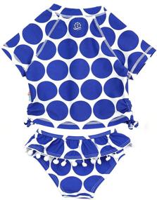 img 3 attached to 👙 Stay protected in style with SwimZip Girl 2 Piece Short Sleeve Rash Guard Swimsuit UPF 50+ (Multiple Colors)