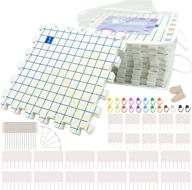 🧶 lamxd extra thick blocking mats for knitting - grids included | 22pcs knitting blockers & 100 t-pins | ideal for needlework, crochet | pack of 9 logo