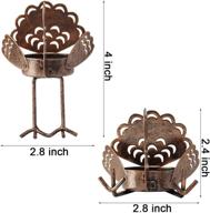 sand mine 6 pack metal turkey tea light candle holders - stylish thanksgiving home decor in copper логотип