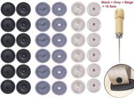 🚦 enhance safety with y-axis seat belt button buckle clip stop - universal fit stopper kit (18 sets in black, beige, and grey) logo