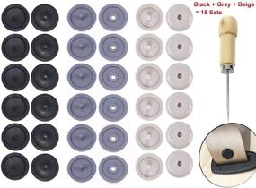 img 4 attached to 🚦 Enhance Safety with Y-Axis Seat Belt Button Buckle Clip Stop - Universal Fit Stopper Kit (18 Sets in Black, Beige, and Grey)