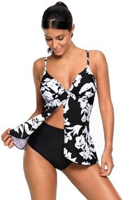 img 4 attached to HDE Womens Tankini Flyaway Bottoms