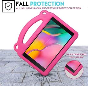 img 1 attached to 📱 EVA Shock Absorption Tablet Case for Samsung Galaxy Tab A 8.0 Inch, 2019 SM-T290/T295 - Lightweight Child Protective Case with Convertible Handle, Shoulder Strap (Rose)