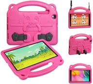 📱 eva shock absorption tablet case for samsung galaxy tab a 8.0 inch, 2019 sm-t290/t295 - lightweight child protective case with convertible handle, shoulder strap (rose) logo