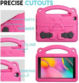 img 3 attached to 📱 EVA Shock Absorption Tablet Case for Samsung Galaxy Tab A 8.0 Inch, 2019 SM-T290/T295 - Lightweight Child Protective Case with Convertible Handle, Shoulder Strap (Rose)