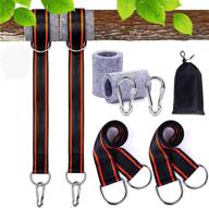 🌳 fly2sky tree swing strap hanging kit - supports 2800lbs, 5ft long with 2 tree protectors, 2 heavy screw carabiners - perfect for swings, tire hammocks, garden swings, baby/toddler swing - high-quality accessories for tire swing логотип