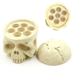 img 2 attached to Tattoo Ink Cup Holder - Sotica Lots Design Resin Skull Tattoo Ink Cap Cup Holder Stand For Permanent Makeup Tattoo Tool Kit Supplies Accessories