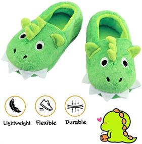 img 3 attached to 👣 Ultimate Comfort and Safety: PLAGE Anti Slip Toddler Slippers Boys' Shoes