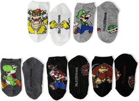 img 2 attached to Mario Boys 5 Pack No Show Socks: Super Comfortable and Stylish Footwear for Young Fans!