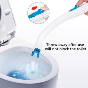 img 3 attached to 🚽 Aledy Disposable Toilet Cleaning System: All-in-One Toilet Brush Kit with 4 Refill Heads