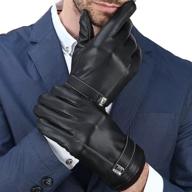 🧤 warm and stylish: t goting screen leather winter driving gloves logo