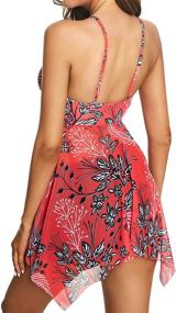 img 3 attached to Flaunt Your Style with Holipick Swimdress Swimsuits Skirtini Boyshorts - Explore Women's Clothing, Swimsuits & Cover Ups!