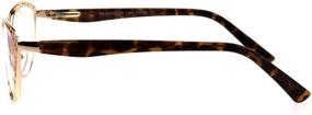 img 2 attached to 👓 Stylish Women's Metal Rim Cat Eye Diecut Deco Powered Reading Glasses: Elegance meets functionality