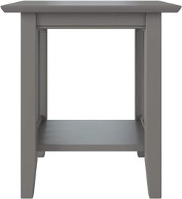 img 2 attached to 🪑 Classic Grey End Table by Atlantic Furniture: Mission Style, Timeless Design