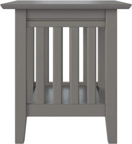 img 1 attached to 🪑 Classic Grey End Table by Atlantic Furniture: Mission Style, Timeless Design