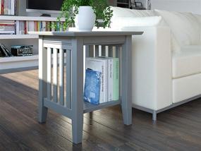 img 3 attached to 🪑 Classic Grey End Table by Atlantic Furniture: Mission Style, Timeless Design