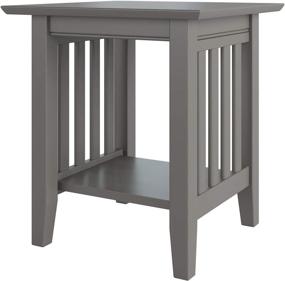 img 4 attached to 🪑 Classic Grey End Table by Atlantic Furniture: Mission Style, Timeless Design