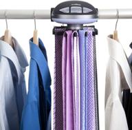 👔 primode motorized tie rack – organize up to 50 ties with ease, battery-powered closet organizer, ideal father's day gift logo