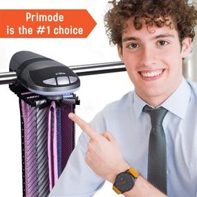 img 3 attached to 👔 Primode Motorized Tie Rack – Organize Up To 50 Ties with Ease, Battery-Powered Closet Organizer, Ideal Father's Day Gift