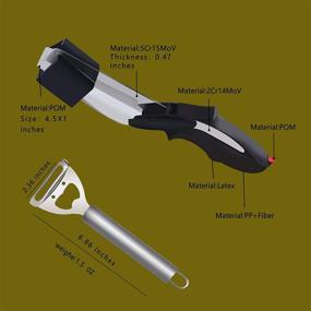 img 3 attached to 🔪 2-Pack Clever Cutter Chopper Kitchen Scissors Stainless Steel, Multi-Function Fruit Cutter and Vegetable Slicer with Built-in Cutting Board - Ideal Tool for Picnic, Includes Smiley Face Peeler