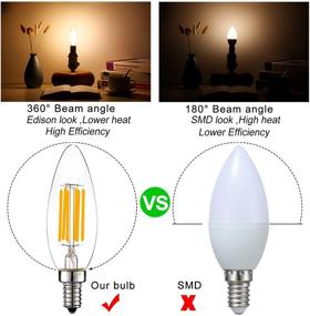 img 3 attached to 💡 LITEHISTORY Dimmable Candelabra Torpedo Bulb 2700K