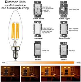 img 2 attached to 💡 LITEHISTORY Dimmable Candelabra Torpedo Bulb 2700K