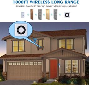 img 3 attached to 🔔 BLUEbits 500FT Wireless Doorbell Kit - Waterproof Door Chime for Home with 1 Receiver and 1 Push Button