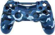 🎮 camouflage blue front+back shell housing case for sony ps4 pro dualshock 4 pro controller jdm-040 - ultimate protection logo