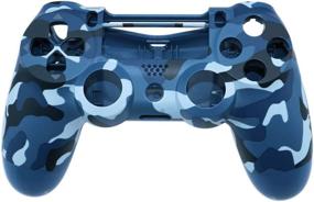 img 4 attached to 🎮 Camouflage Blue Front+Back Shell Housing Case for Sony PS4 Pro Dualshock 4 Pro Controller JDM-040 - Ultimate Protection