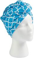 dii women's blue lattice hair wrap: adjustable microfiber headband for effortless style logo