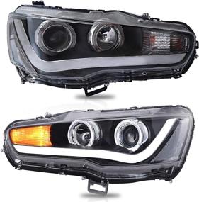 img 4 attached to VLAND Headlight Assembly Fit For 2008-2017 Mitsubishi Lancer