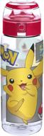 zak designs pokemon pikachu bottle 25oz. wide mouth, bpa-free logo