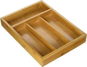 img 2 attached to Bamboo Cutlery Tray KCH-01078 Natural by Honey-Can-Do: Organize Your Kitchen in Style