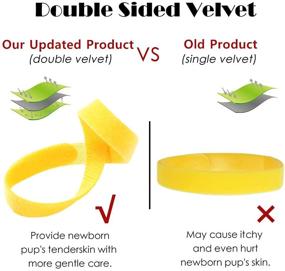 img 2 attached to 🐶 Premium Quality 20-Color Puppy Whelping Collars – Soft, Adjustable, and Reusable Double Sided Fleece ID Bands for Small Dogs, Kittens, and Newborn Pets