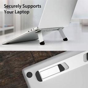 img 1 attached to 💻 Avankin Laptop Cooling Stand: Portable Ergonomic Notebook Lift Holder for MacBook, Dell XPS, HP, Lenovo & More 10-15.6” Laptops - Foldable Aluminum Design – BS103 Silver